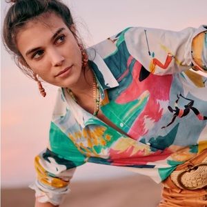 NWT - Sezane X G Kero Pierro Shirt California